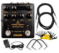 Tonebird NUX Optima Air Simulador de guitarra acústica de doble interruptor con preamplificador, ecualizador, reverberación y captura IR NAI-5 Verdugo Series Pedal de efectos con cable, fuente de