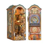 Tonecheer Book Nook Kit de rincón de Libro de Bricolaje con Cubierta antipolvoy luz LED, Rompecabezas de Madera 3D, decoración Creativa de estantería, （Torre dell'orologio）