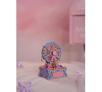 Tonecheer Caja de música de Madera Rompecabezas 3D, Kit de construcción para Adultos, Caja de música giratoria, Rompecabezas de Madera, Regalos para decoración del hogar, Regalo para cumpleaños