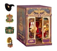 Tonecheer Kits Book Nook Escena Animada - Viaje Encantado en el Compartimento del Tren Infinito - Rompecabezas 3D, Sujetalibros de Madera, Casa Miniatura DIY para Decorar Bibliotecas y Estanterías.