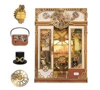 Tonecheer Motion Scene Book Nook Kits - Vapor Fantasía Infinity Zugabteil 3D Puzzle, Sujetalibros de Madera para Adultos Booknooks DIY Casa en Miniatura para Decorar bibliotecas y estanterías