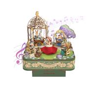 Tonecheer Music Box Puzzle de Madera 3D, Kit de construcción de Modelo de Bricolaje para Adultos, Caja de música giratoria, Rompecabezas de Madera Regalos para cumpleaños(Vals en el Jardin)