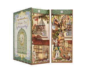 Tonecheer x British Library DIY Book Nook Kit, Puzzle de Madera 3D de Shakespeare para Adultos, Kit de Casa en Miniatura Booknook, Inserción Decorativa para Estantería con Luces LED, Regalos