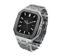 TONECY Correa de lujo para Apple Watch Band Modificación Kit Bisel Series 8 7 45mm 6 5 4 SE 44mm Refit Mod Kit Metal Steel (Color : AP-SB, Tamaño: 45mm para 8/7)