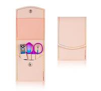 TONECY Juego de 4-16 cortadores de uñas de acero inoxidable con bolsa plegable, kit de cortador de manicura, tijeras, herramientas de belleza de maquillaje (plateado)