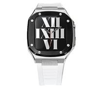 TONECY Juego de correas de acero inoxidable de 41 mm y 45 mm para Apple Watch de 44 mm, caja de metal para iWatch 8, 7, Series 6, SE, 5, 4, 40 mm, kit de modificación de bricolaje (color: T, tamaño: