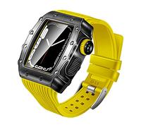 TONECY Kit de modificación para Apple Watch Bumper Case Rubber Band Series 7 SE 6 5 4 Mod Kit Set Correa de reloj 45mm 44mm 40mm 41mm Sports (Color : Amarillo, Tamaño: 41MM)