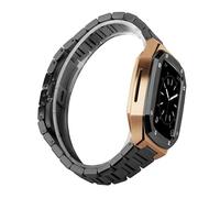 TONECY Kit Mod para Apple Watch Band 45mm 41mm 40mm 44mm Modificación de lujo Metal Steel Case para iWatch Series 8 7 6 SE 5 4 3 (Color : Negro BRG, Tamaño: 45 mm)