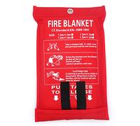 Toneeko - Manta antifuego de Fibra de Vidrio para Supervivencia, protección contra Incendios y Aislamiento térmico, diseñada para Cocina, Chimenea, Barbacoa, Coche, Acampada (2 x 2 m)