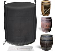 Tonel de lluvia cubierta resistente al agua, Oxford 420D, cubierta completa, adecuado para barril de lluvia, barril de lluvia, resistente a la intemperie, resistente a los rayos UV (75x75x125 cm)