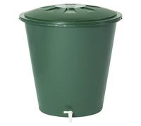 Tonel para lluvia (210 l, Verde, Forma: Redonda)