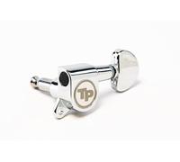 Tonepros Sintonizador GKS70K-C con relación de engranajes 18:1 y botón estilo "niño pequeño", cabezales de máquina de guitarra, 7 en línea, cromado