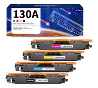 Tóner 130A Compatible con Cartuchos de tóner HP CF350A CF351A CF352A CF353A para HP Color LaserJet Pro MFP M176n M177fw M176 M177 M177fw Tóner (Negro Cian Magenta Amarillo, 4-Pack)