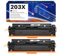 Toner 203X CF540X Negro Reemplazo para HP 203A CF540A Toner 203X CF540X Compatible para HP Color Laserjet Pro M254dw M254nw M254dn MFP M281fdw M281fdn M281cdw M280nw (2 Negro)