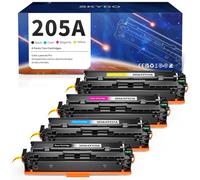 Toner 205A Compatible para HP 205A CF530A CF531A CF532A CF533A para HP Color LaserJet Pro MFP M181fw M180n M181FW M181 M180 180N M180nw M154a M154nw (Negro Cian Amarillo Magenta, Paquete de 4)