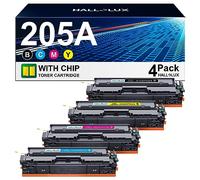 Tóner 205A Compatibles para HP 205A CF530A CF531A CF532A CF533A para HP Color LaserJet Pro MFP M181FW para HP Color LaserJet Pro MFP M180n Tóner M181FW M180NW M180FW M181N M154A (4-Pack)