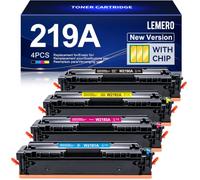 Tóner 219A con Chip Pack de 4 para Color LaserJet Pro MFP 3302SDWG 3302FDWG | Cartucho Compatible para HP Color LaserJet Pro MFP 3302FDWG 3302FDNG 3302FDW 3302SDW 3302FDN 3202DN 3202DW W2190A