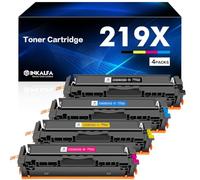 Tóner 219X 219A MFP 3302FDWG: Reemplazo compatible para HP 219X 219A para Color Laserjet Pro MFP 3302FDNG 3302SDWG 3302FDW 3302SDW 3302FDN 3202DN 3202DW Negro Cian Magenta Amarillo W2190X 4 Pack Sin