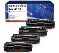 Toner 410A Compatible con HP 410A CF410A Toner 410X CF410X para HP M477fdw | para HP Color LaserJet Pro MFP M477fdw M477fdn M477fnw M452dn M377dw M452nw M452dw M477 M452 M377,Negro Cian Magenta Amarillo