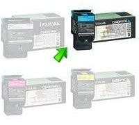 Tóner 540H Cian Compatible para Lexmark C540 N, 543 dn, 544 N, 544 DN, 544 DTN C540H1CG 2000 páginas