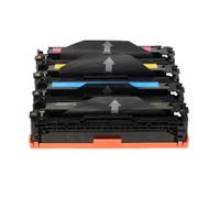 Toner Cartridge， 4 Uds., Compatible con Cartucho de tóner HP CB540A 540A for 125A Color CP1215 CP1515N CP1518NI CM1312 1300 CP1210,for Printer Accessories