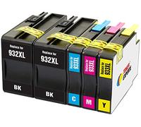 TONER EXPERTE® 5 XL Cartuchos de Tinta compatibles con HP 932 932XL 933 933XL para Impresoras HP Officejet 6100 6600 6700 7110 7510 7600 7610 7612 7620 | Alta Capacidad