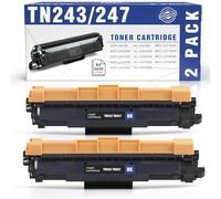 TONER EXPERTE Compatible Brother TN243 TN-243 Negro Cartuchos de Tóner Reemplazo para TN243BK TN-243BK Toner para DCP-L3510CDW DCP-L3550CDW HL-L3210CW HL-L3230CDW MFC-L3750CDW Impresora 2 Pack