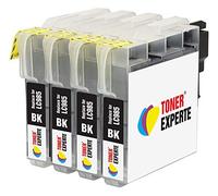 TONER EXPERTE LC985 LC985BK 4 Negros Cartuchos de Tinta compatibles con Brother DCP-J315W DCP-J125 DCP-J140W DCP-J515W MFC-J415W MFC-J220 MFC-J265W MFC-J410 | Alta Capacidad