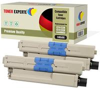 Pack de 2 TONER EXPERTE® Compatibles 44469803 Negro Cartuchos de Tóner Láser para Oki C310dn C330dn C331dn C510dn C511dn C530dn C531dn MC351 MC361 MC361dn MC362dn MC561dn MC562dn MC562w