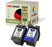 TONER EXPERTE Pack de 2 XL Cartuchos de Tinta compatibles con HP 27 HP 28 C8727AE C8728AE para HP Officejet 4215 PSC 1110 1210 1215 1315 Deskjet 3320 3325 3420 3535 3550 3650 5650 5850 (Negro, Color)