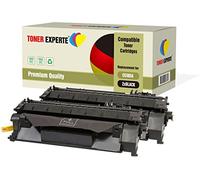 TONER EXPERTE Pack de 2 Compatibles CE505A 05A Cartuchos de Tóner Láser para HP Laserjet P2033 P2034 P2035 P2036 P2037 P2050 P2054 P2055 P2055d P2055dn P2055x Canon i-SENSYS LBP-6680x MF-6140dn