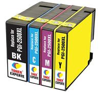 TONER EXPERTE PGI-2500XL 4 XL (1 Juego) Cartuchos de Tinta compatibles para MAXIFY MB5350 iB4050 MB5050 MB5150 MB5450 iB4150 MB5455 MB5155 9254B001 9265B001 92 66B0000 1 9267B001 | Alta Capacidad