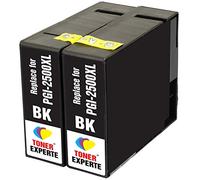 TONER EXPERTE PGI-2500XL PGI-2500XLBK 2 Negros Cartuchos de Tinta compatibles con Canon MAXIFY MB5350 iB4050 MB5050 MB5150 MB5450 iB4150 MB5455 MB5155 9254B001 | Alta Capacidad (2500 páginas)