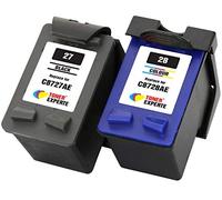 TONER EXPERTE® Reemplazo para HP 27 28 2 Cartuchos de Tinta compatibles para HP Deskjet 3320 3325 3420 3520 3535 3550 3620 3650 5650 5850 PSC 1110 1205 1210 1215 1315 Officejet 4215 | Alta Capacidad