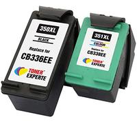 TONER EXPERTE® Reemplazo para HP 350XL HP 351XL 2 Cartuchos de Tinta compatibles para Photosmart C4280 C4340 C4380 C4480 C4485 C4500 C4524 C4580 C4585 C5280 D5360 Deskjet D4260 D4360 | Alta Capacidad