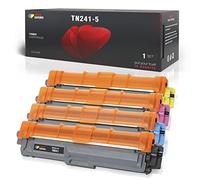 TONER EXPERTE TN241 TN245 Cartuchos de Tóner Reemplazo para Brother TN-241 TN-245 Toner Compatible para DCP-9015CDW HL-3140CW HL-3142CW MFC-9330CDW (4 Paquetes Negro Cian Magenta Amarillo)