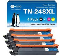 Toner G&G 21672 Compatible Brother TN-248XL Pack 4 Colores XL Alto Rendimiento