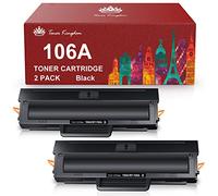 Toner Kingdom 106A de Repuesto Compatible para HP 106A W1106A Cartuchos de Tóner para HP Laser 107a 107r 107w MFP 135a 135r 135w 135wg MFP 137fnw 137fwg (2 Negros, con Chip)