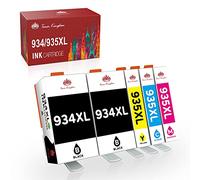 Toner Kingdom 934XL 935XL Cartuchos de Tinta Compatibles para HP 934XL 935XL para HP Officejet Pro 6230 6830 6820 6812 6815 6835 6810 (2 Negro, 1 Cian, 1 Magenta, 1 Amarillo)