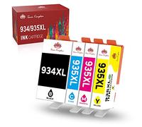 Toner Kingdom 934XL 935XL Cartuchos de Tinta Compatibles para HP 934XL 935XL para HP Officejet Pro 6230 6830 6820 6812 6815 6835 (1 Negro, 1 Cian, 1 Magenta, 1 Amarillo)