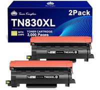 Toner Kingdom Cartucho de tóner Compatible de Repuesto para Brother TN830XL TN830 TN-830XL con Impresora DCP-L2640DW HL-L2460DW HL-L2405W HL-L2400D HL-L2480DW MFC-L2820DW MFC-L2820DW XL (2 Negros)