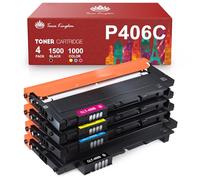 Toner Kingdom CLT-P406C CLT-K406S Compatible para Samsung CLX 3305 Toner Negro Samsung CLP 365 Toner Samsung Xpress C460W C460FW para Toner Samsung C460 C410W CLX 3300 CLX 3305W CLP 360 (Pack de 4)