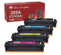 Toner Kingdom Compatible Cartuchos de tóner Reemplazo para HP 205A CF530A CF531A CF532A CF533A para HP Color Laserjet Pro MFP M181fw M181 MFP M180n M180nw M180n Laserjet Pro M154a M154nw M154