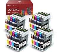 Toner Kingdom LC123 LC123XL Cartuchos de Tinta Compatibles para Brother LC123 LC-123 para Brother DCP-J132W DCP-J552DW DCP-152W MFC-J470DW DCP-J4110DW MFC-J6520DW MFC-J6920DW MFC-J4510DW(16 Paquetes)