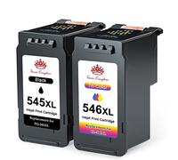 Toner Kingdom PG-545XL CL-546XL Cartuchos de Tinta Compatible Tinta Canon 545 546 para Canon Pixma TS3350 TS3150 TR4550 MG2550 MG3050 MX495 MG2950 TS3351 TS3151 TR4551 TS3450 (1 Negro, 1 Tricolor)