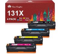 Toner Kingdom Reemplazo de cartucho de tóner compatible para HP 131X CF210X CF210A 131A per HP LaserJet Pro 200 Color M251n M251nw M276nw,128A CF320A CM1415FNW CP1525N,125A CB540A CP1515n CP1215,4PK