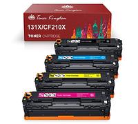 Toner Kingdom Reemplazo de cartucho de tóner compatible para HP 131X CF210X CF210A 131A per HP LaserJet Pro 200 Color M251n M251nw M276nw,128A CF320A CM1415FNW CP1525N,125A CB540A CP1515n CP1215,4PK