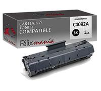 Toner Negro Compatible para HP C4092A / 92A / 1100 1100a 1100se Canon EP-22 TO19 Felixmania®