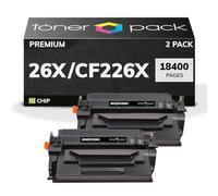 TONER PACK 26X CF226X Cartuchos de Toner Compatibles para HP 26X Laserjet Pro M402 M402d 402dn 402dne M402dw M402m M402n M426dw M426fdn M426fdw M426m (2 Unidades)