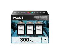 TONER PACK 300XL Cartuchos de Tinta para HP 300 XL 300XL Remanufacturado para HP Deskjet F4280 F4580 D1660 D2560 D2660 D5560 F4240 Envy 114 120 110 Photosmart C4780 C4680 D110a (3 Negro)